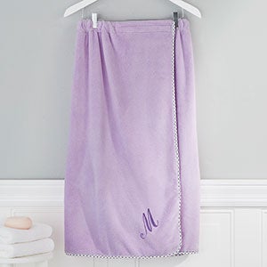 Classic Comfort Embroidered Purple Bath Wrap - 26003-LP