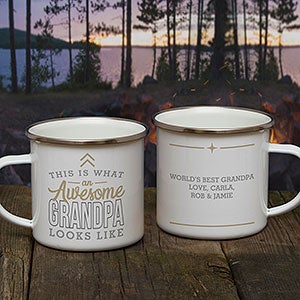 This Is What an Awesome Grandpa Looks Like Personalized Camping Mug - Small - 26006