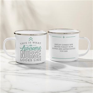 This Is What an Awesome Nurse Looks Like Personalized Camping Mug - Large - 26011-L