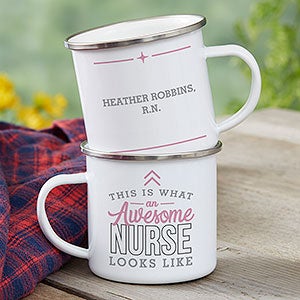 This Is What an Awesome Nurse Looks Like Personalized Camping Mug - Small - 26011