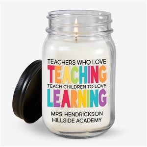 Teaching  Learning Personalized Farmhouse Candle Jar - 26022