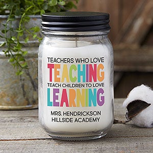 Teaching & Learning Personalized Farmhouse Candle Jar - 26022
