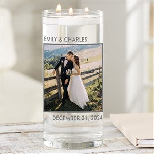 Picture Perfect Personalized Wedding Unity Cylinder Glass Vase - 26026