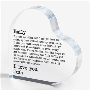 Love Notes Printed Heart Keepsake - 26029