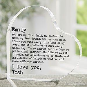 Love Notes Printed Heart Keepsake - 26029