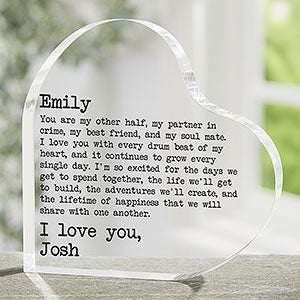 Love Notes Printed Heart Keepsake - 26029