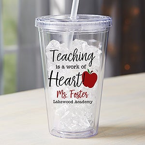 Inspiring Teacher Personalized 17 oz. Acrylic Insulated Tumbler - 26038