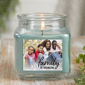 Family Photo Personalized 10oz Eucalyptus Scented Candle Jar - 26041-10ES