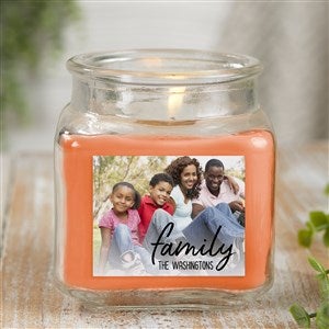 Family Photo Personalized 10oz Walnut Coffee Scented Candle Jar - 26041-10WC