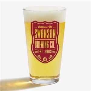 Beer Label Personalized Printed 16oz. Pint Glass - 26056-G