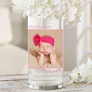 Picture Perfect Personalized Cylinder Glass Photo Vase - 26060