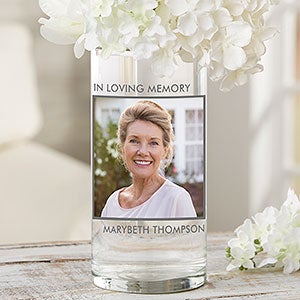 Picture Perfect Personalized Cylinder Glass Photo Vase - 26061