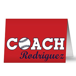 Thank You Coach Greeting Card - 26082