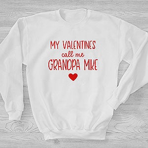 My Valentine Personalized Hanes® White Sweatshirt - 26083-WS