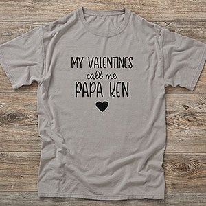 My Valentine Personalized Adult Comfort Wash T-Shirt For Him - 26084-CWT