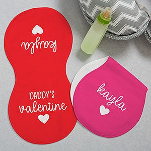 My Valentine Personalized Burp Cloths - Set of 2 - 26085