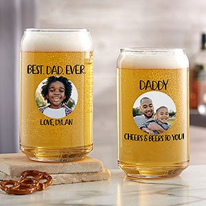 Photo Message For Him Personalized 16oz Beer Can Glass - 26103-B