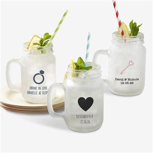 Choose Your Icon Personalized Wedding Mason Jar Glass - 26108