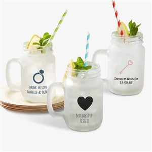 Choose Your Icon Personalized Wedding Mason Jar Glass - 26108