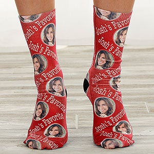 Personalized Romantic Photo Adult Socks - 26137