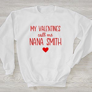 My Valentine Personalized Hanes Womens Crew Neck Sweatshirt - 26143-WS