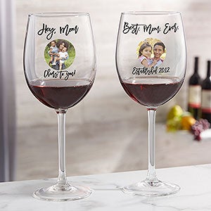 Photo Message For Her Personalized Red Wine Glass - 26155-R