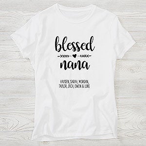 Blessed Grandma Personalized Hanes® Ladies Fitted Tee - 26160-FT