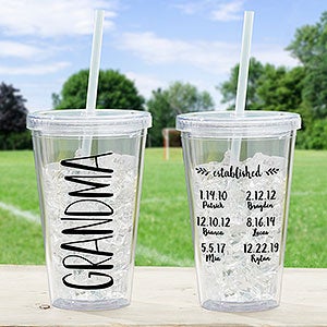 Established Grandma Personalized 17 oz. Acrylic Insulated Tumbler - 26180