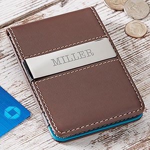 Classic Celebrations Personalized Brown Wallet - 26194
