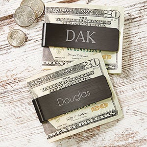 Classic Celebrations Personalized Gunmetal Money Clip - 26195