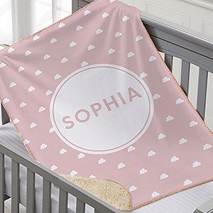 Simple & Sweet Personalized 30x40 Baby Girl Sherpa Blanket - 26200-SS