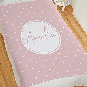 Simple & Sweet Personalized 50x60 Baby Girl Fleece Blanket - 26200-F