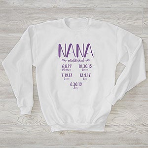 Established Grandma Personalized Adult Hanes® Crewneck Sweatshirt - 26204-WS