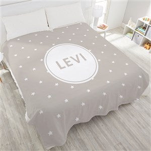 Simple and Sweet Personalized Baby 90x90 Plush Queen Fleece Blanket - 26206-QU