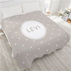 Simple & Sweet Personalized Baby 90x90 Plush Queen Fleece Blanket - 26206-QU