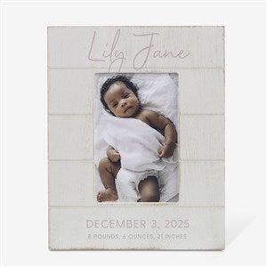 Simple and Sweet Personalized Baby Girl Shiplap Frame -4x6 Vertical - 26225-4x6V