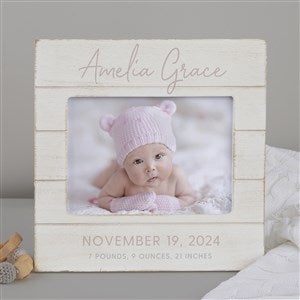 Simple and Sweet Personalized Baby Girl Shiplap Frame -5x7 Horizontal - 26225-5x7H