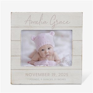 Simple and Sweet Personalized Baby Girl Shiplap Frame -5x7 Horizontal - 26225-5x7H