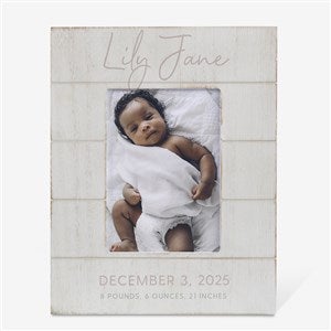 Simple and Sweet Personalized Baby Girl Shiplap Frame -5x7 Vertical - 26225-5x7V