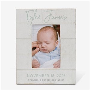 Simple and Sweet Personalized Baby Shiplap Frame-  4x6 Vertical - 26226-4x6V