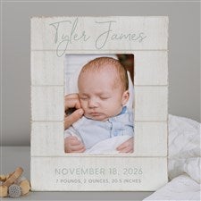 Simple and Sweet Personalized Baby Shiplap Frame-  4x6 Vertical - 26226-4x6V
