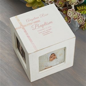 Baptism Personalized Photo Cube - White - 26233-W