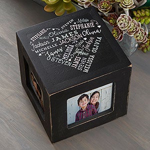 Close To Her Heart Personalized Photo Cube - Black - 26239-B
