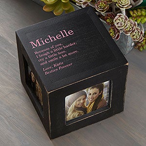 Special Friendship Personalized Photo Cube - Black - 26244-B