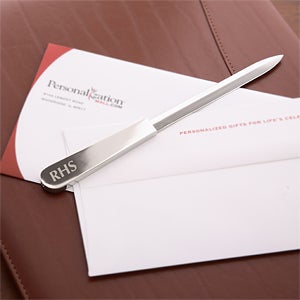 Personalized Monogram Silver Letter Opener - 2625-M