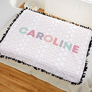 Delicate Name Personalized 50x60 Tie Blanket - 26250-T