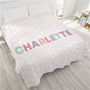 Delicate Name Personalized 90x90 Plush Queen Fleece Blanket - 26250-QU