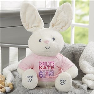 All About Baby Personalized Gund  Flora The Bunny - Pink - 26261-P