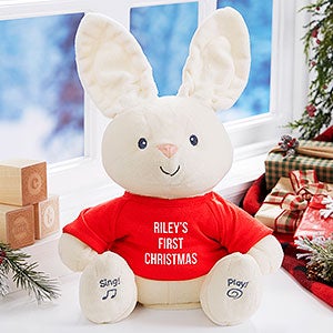 Gund® Animated Babys First Christmas Personalized Flora Bunny - 26263