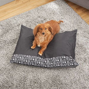 Personalized Dog Beds with Repeating Name - Large 22x30 - 26275-S